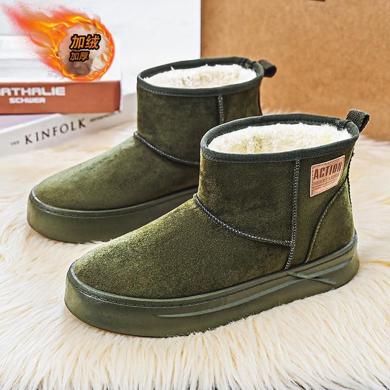 High Top Sneaker Men Designer Winter Plush Warm Snow Boots Fashion Casual Suede Upper Height Increased Flat Platform Board Shoes
