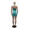 Ladies Cheongsam Hot Girl Sexy Nightclub Sleeveless Backless Split Short Skirt Package Hip Slim Dresses
