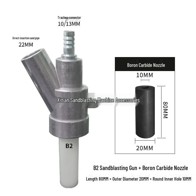 Type B Boron Carbide Sandblasting Nozzle for Manual & Automatic Rust Removal Machines
