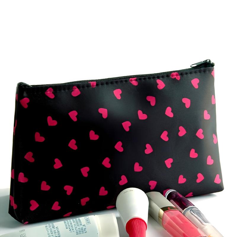 Cute Cosmetic Bag Toiletry Storage Bag Women'S Handbag Clutch Heart-Shaped Cosmetic Bag Travel Size