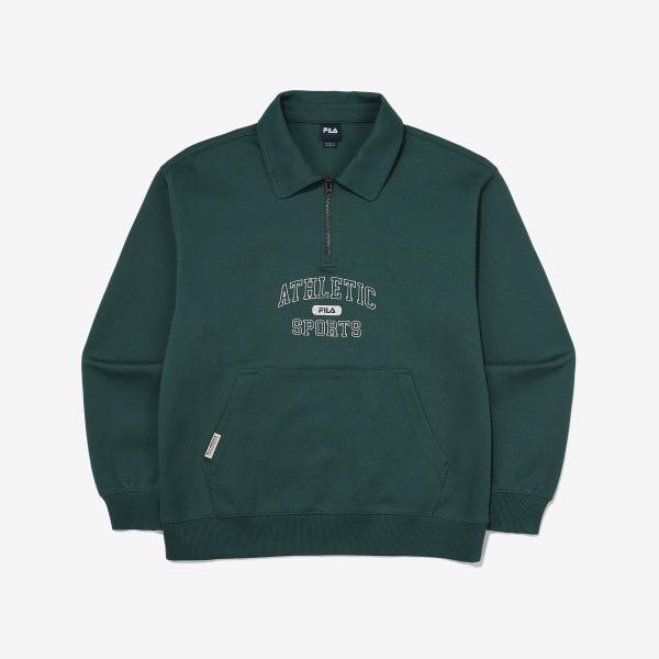 Fila Women S Graphic Half Zip SweatShirt DARKTEAL/090