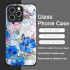 Custodia per Telefono in Vetro Temperato Fiore di Orchidea Loto Fioritura Petali Grandi per IPhone 17 16 Pro Max 15 14 13 12 Mini 11 X XS Plus Copertura