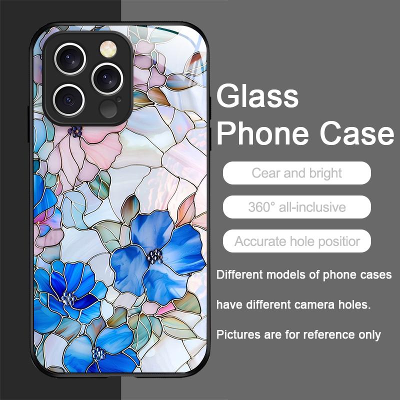 Custodia per Telefono in Vetro Temperato Fiore di Orchidea Loto Fioritura Petali Grandi per IPhone 17 16 Pro Max 15 14 13 12 Mini 11 X XS Plus Copertura