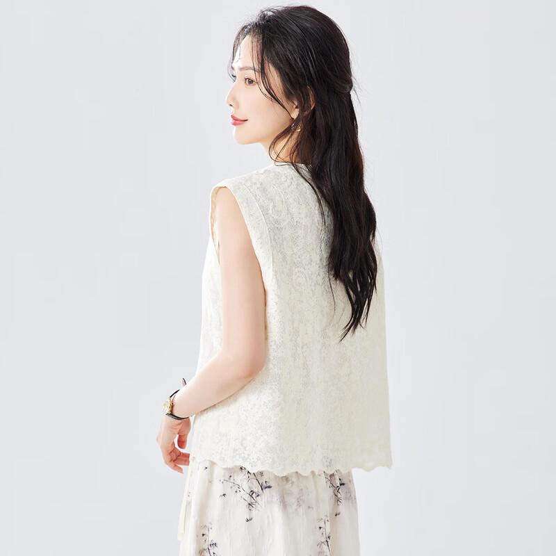 TERRE BLEUE Women's New Chinese Style Loose Sleeveless Vest