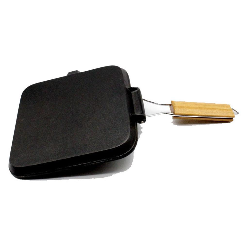1PC Frying Panv Cast - Iron Folding - Handle Square Striped Steak Frying Pan 20CM/24CM Tools Kitchen,Dining Cooking Parts