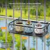 Europeanstyle Rounded Corner Balcony Railing Flower Stand, Hanging Wrought Iron Pot