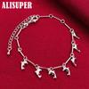 Bracelet pendentif 7 dauphins en argent sterling 925, bijoux