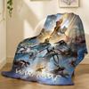 Warframe Game Throw 240g flannel blanket, suitable for sofas, beds, offices,  exquisite gift blankets
