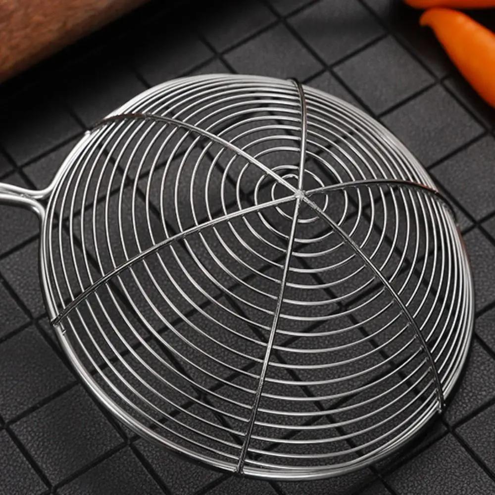 Stainless Steel Pearl Colander Red Handle Milk Tea Shop Essential Pearl Spoon Filter Colander Boba Strainer Milk Tea Spoon