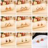 Thanksgiving Fun Cartoon Mushroom House Wreath Turkey Earrings, Personalized Creative Design Sense Colorful Drip Earrings