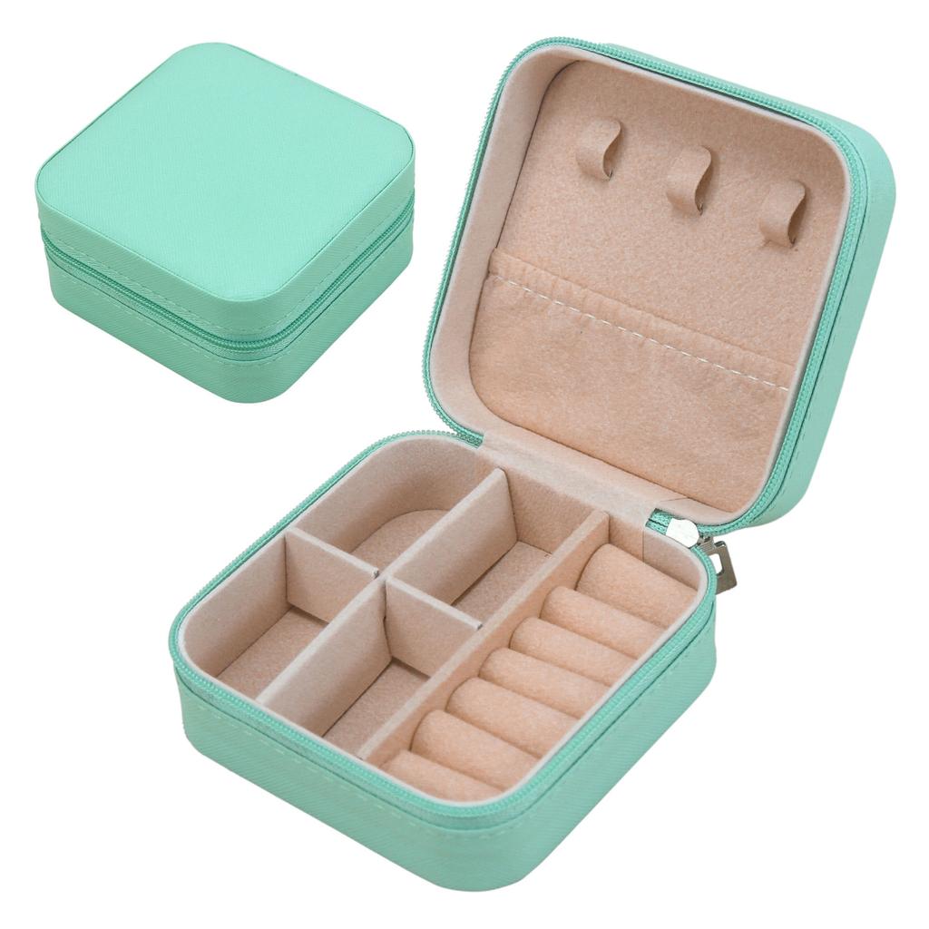 Mini Jewelry Travel Case Small Portable Organizer Portable Display Storage Box For Rings Earrings Necklaces Gifts Travel Jewelry