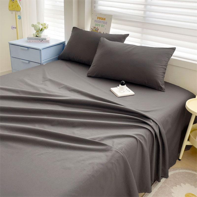 New Thick Minimalist Striped Brushed Bed Sheet for Single Double Student Dormitory