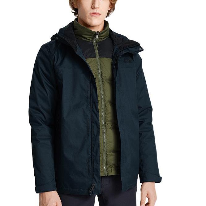 THE NORTH FACE Waterproof, Abrasion Resistant, Thermal Windbreaker Jacket Men's Dark Blue/Green NF0A4U7L-XC7