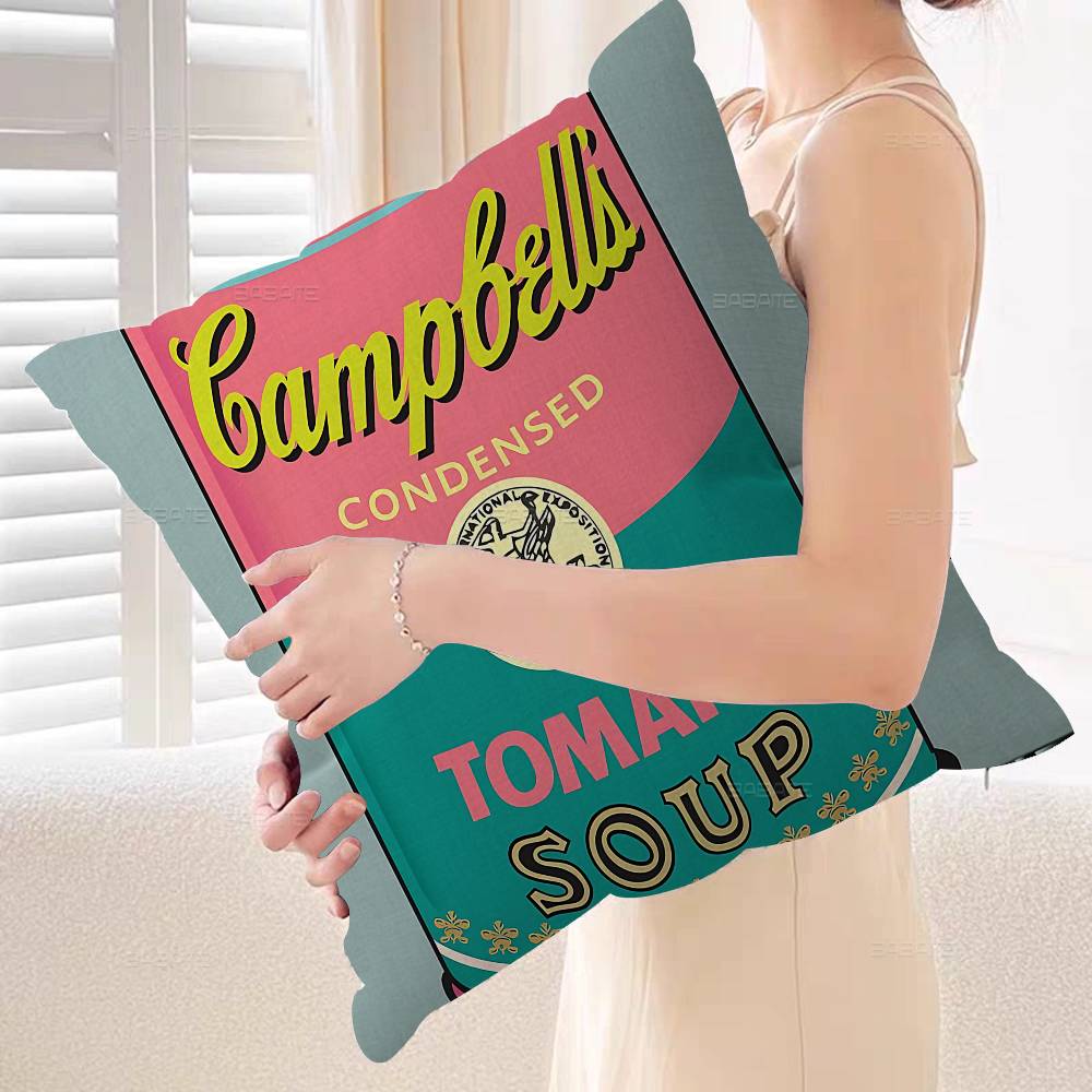 Andy Warhol Pop Art Tomato Soup Personalized Pillow Dust Cover Bedroom Kids Party Decoration Pillowcase Birthday Children Gift