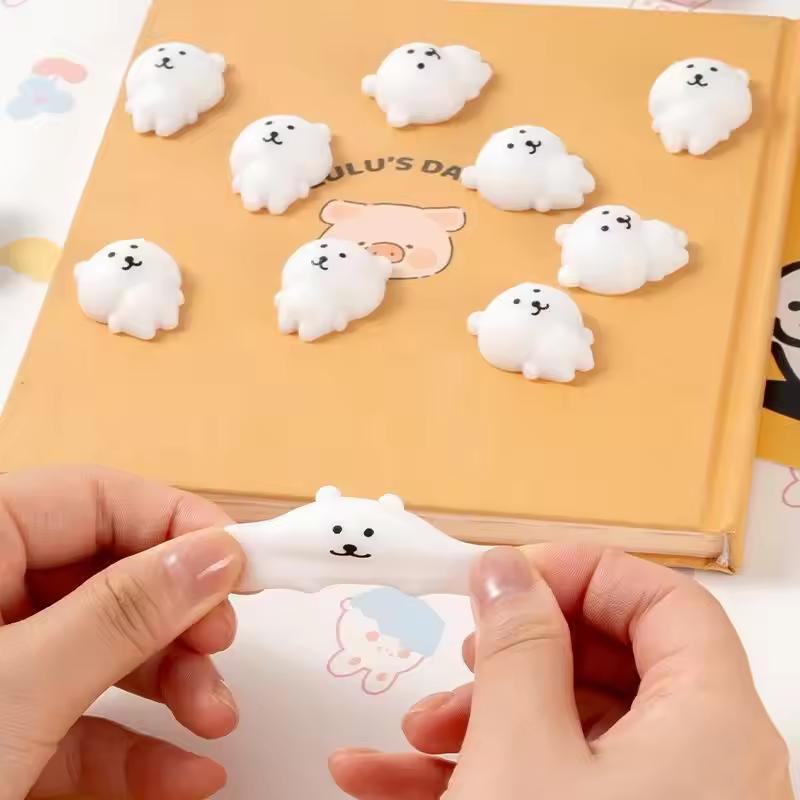 1-6Pcs Self Deprecating Bear Pinch Fun Little Bear Pinch Cute Expression Stress-Relieving Pocket Squeeze Toys