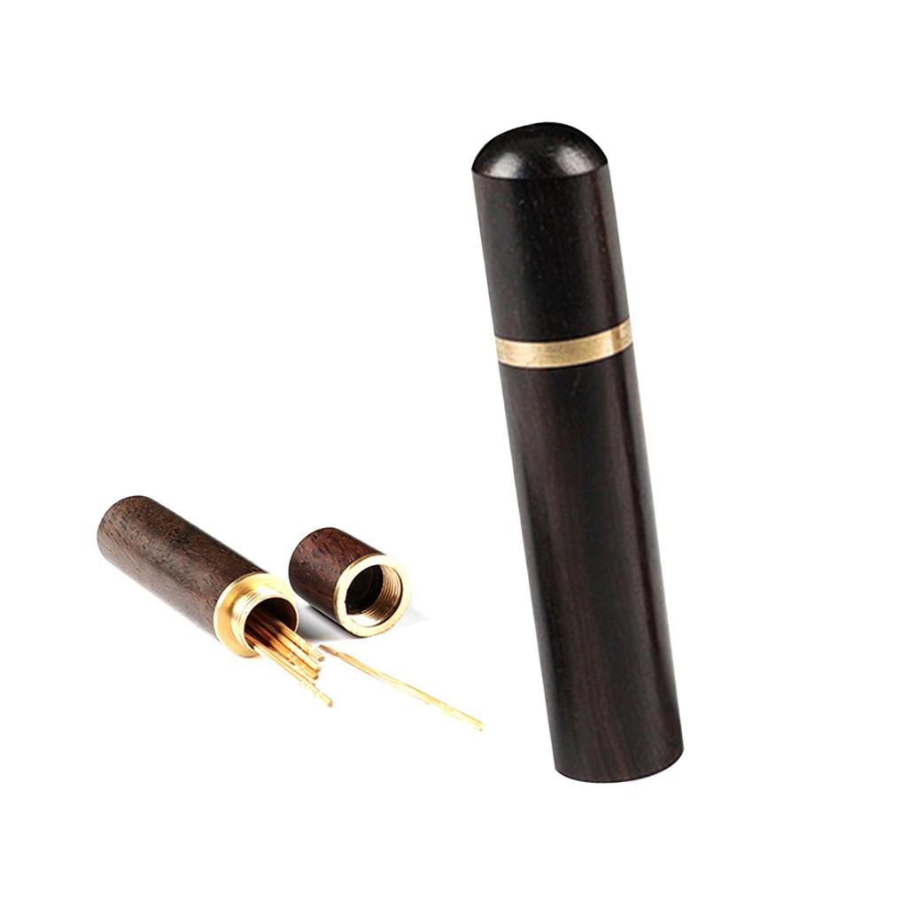 Portable Wood Toothpick Holder Multifunction Storage Container Toothpick Tin Case Pocket Toothpick Dispenser
