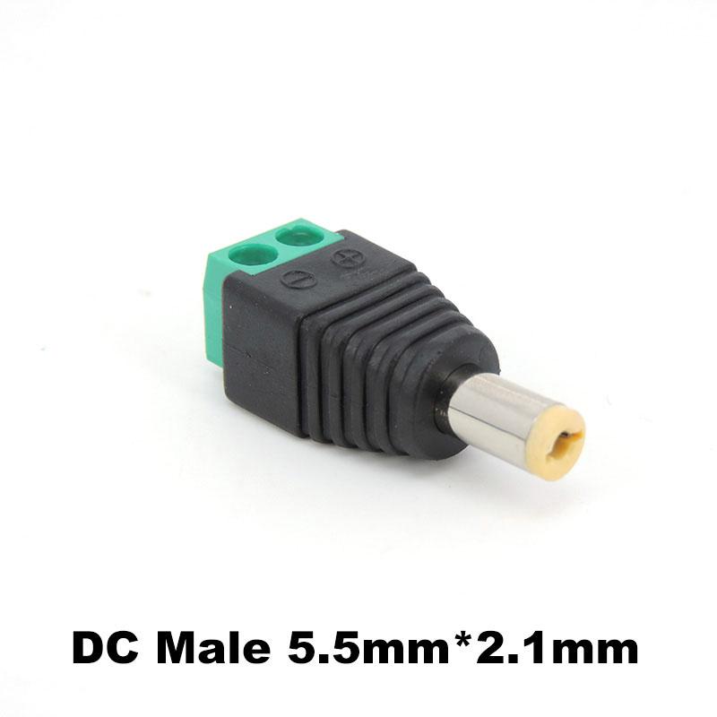 

1/5 шт. Роз єм DC чоловічий/жіночий для відеоспостереження, роз єм 5,5 x 2,1 мм 5,5*2,5 мм 3,5*1,35 мм, адаптер живлення для IP-камери 5521 yellow Male