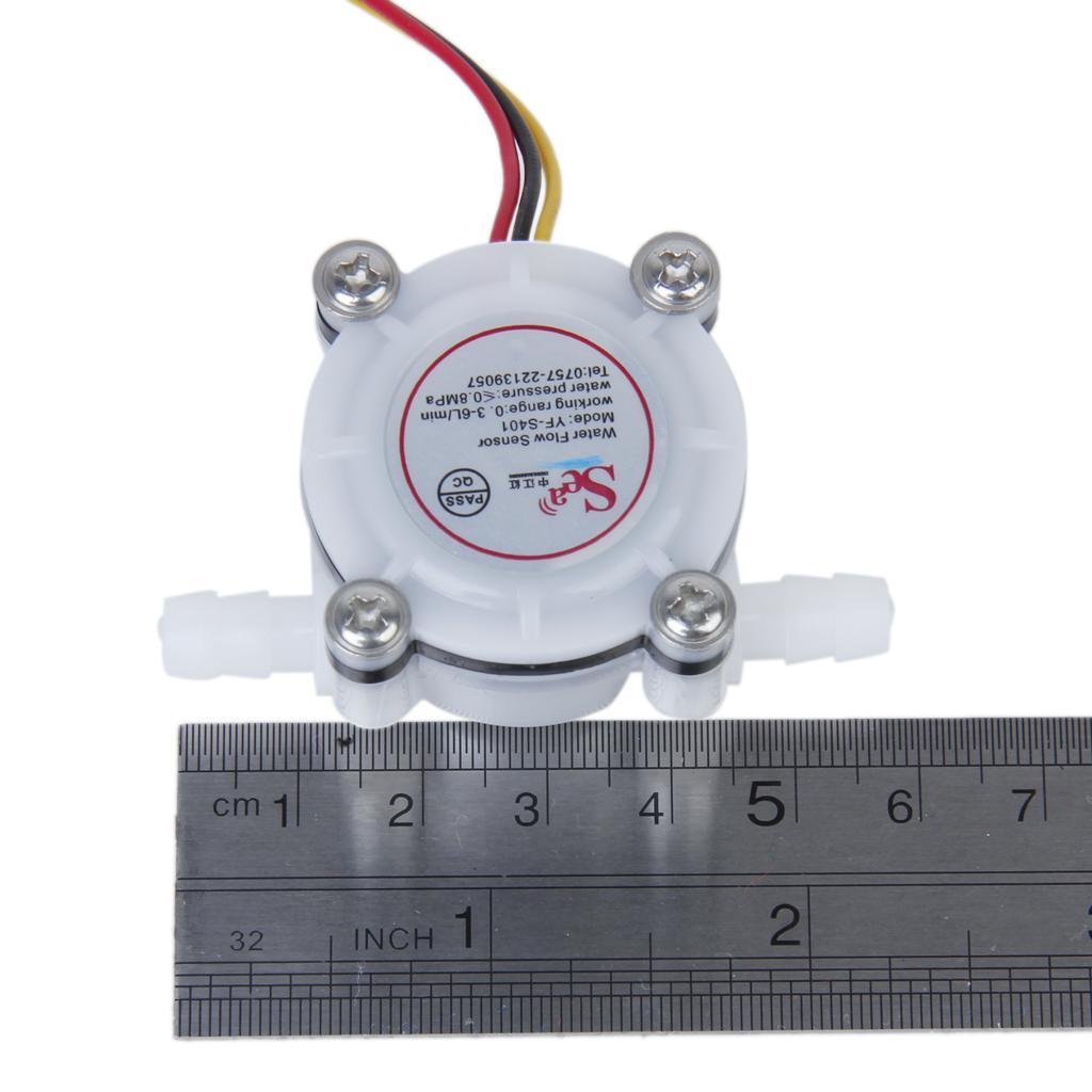0.3-6L / Min DC 5-18V Hall Effect Water Flow Sensor Switch for Heating, Imprinter, Automatic