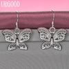 925 Sterling Silver Butterfly Earrings Wedding Jewelry