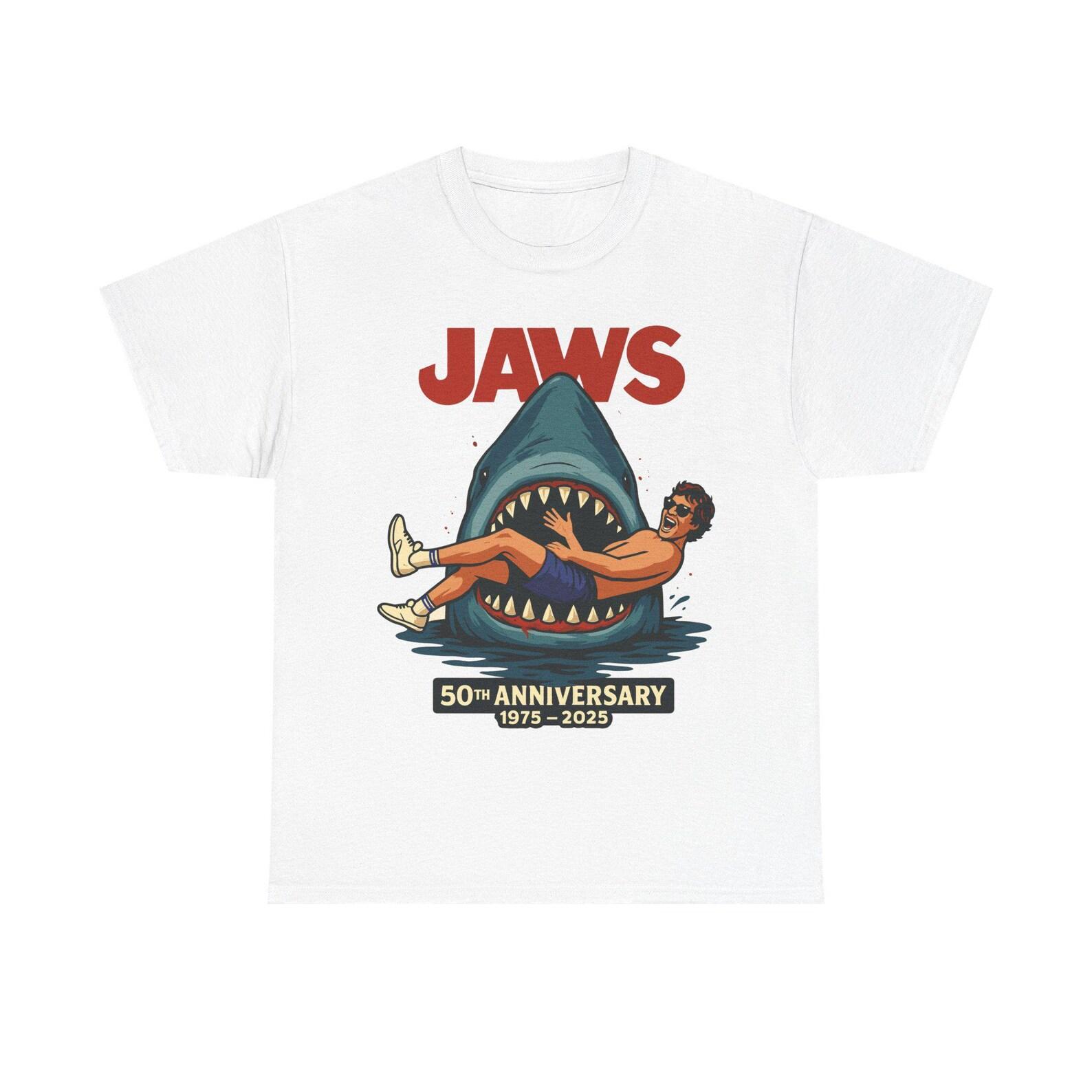 Jaws 50th Anniversary Gildan Unisex Heavy Cotton Tee 160