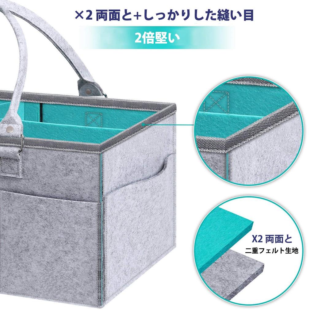 Ciilee Baby Diaper Storage Large Capacity with Detachable Foldable Baby Storage Car Travel Small Portable Baby Supplies Organizer Compartments Bag,