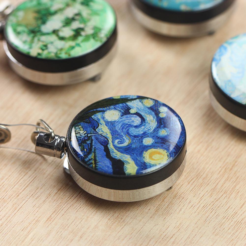 Set Creativo di Portachiavi Retrattili per Ufficio - Cavo d'Acciaio Anti-Perdita in 4 Pezzi