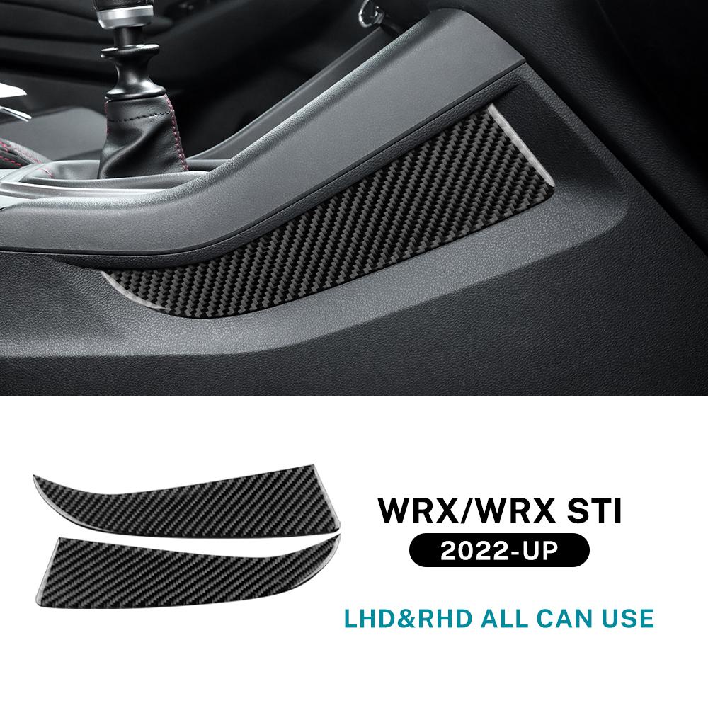 Real Soft Carbon Fiber Car Center Control Gear Side Decor Sticker For Subaru WRX/WRX STI   Interior Trim Accessories