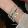 Zircon water drop flower crystal bracelet fashionable simple and versatile temperament bracelet exquisite light luxury high-end jewelry women