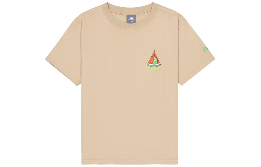 New Balance Drop Shoulder Sleeve T Shirt Women s Khaki AWT41333-INC L