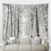 Home Decoration Jul Vinter Skog Landskap Utskrift Polyester Polsk på veggen hengende rom bakgrunn tapiz