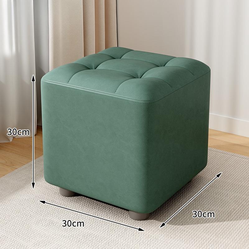 Rubber Wood Low Stool Minimalist Padded Ottoman for Living Room Coffee Table Compact Shoe Changing Bench for Entryway Use 13590₽