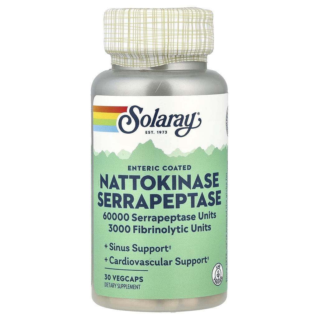 Nattokinase Serrapeptase, Vegcap 30 tablets