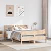 Solid Wood Bed with Headboard 160x200 Cm Pine