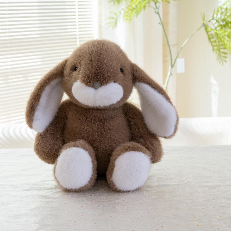 Long-eared Bunny Doll Plush Toy Little White Rabbit Doll Children Accompany Soothing Pillow Rag Doll