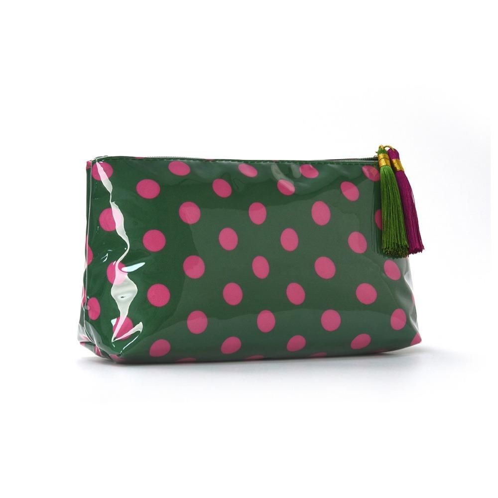 PVC PVC Cosmetic Bag Polka Dot Cosmetics Organizer Polka Dot Makeup Bag  Small Items Organizer