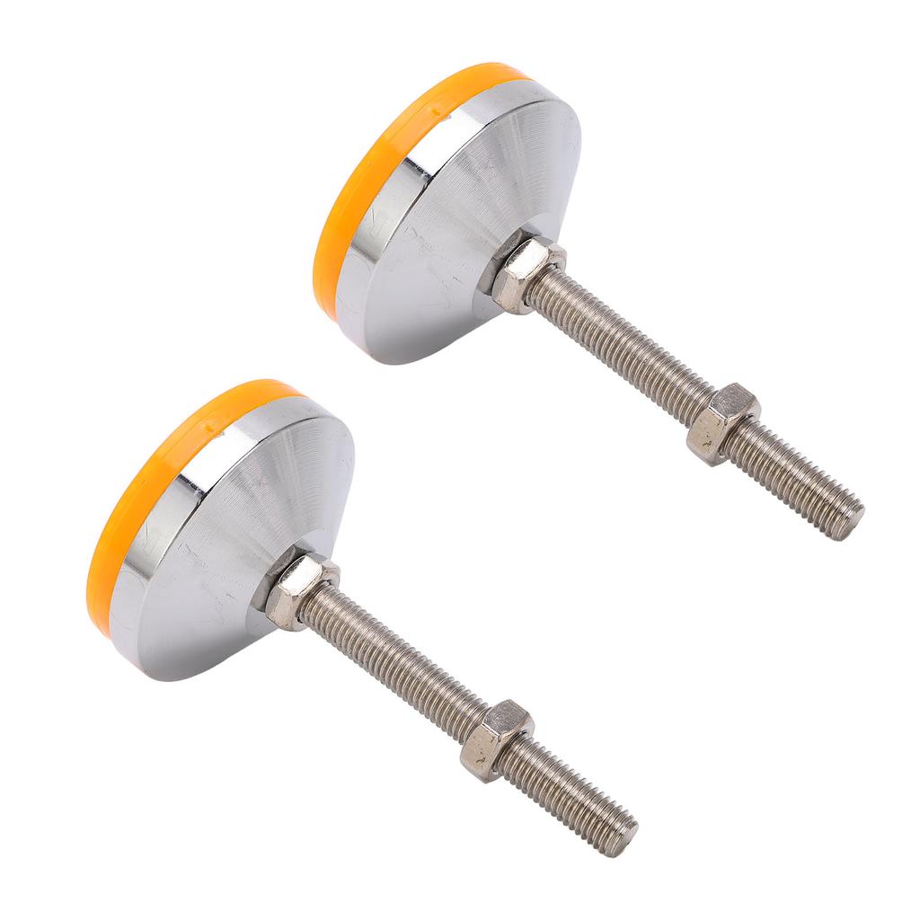 2pcs Furniture Leg Leveller Carbon Steel Nut Rubber Pad Anti Skid Height Adjustable Furniture Leg Screw