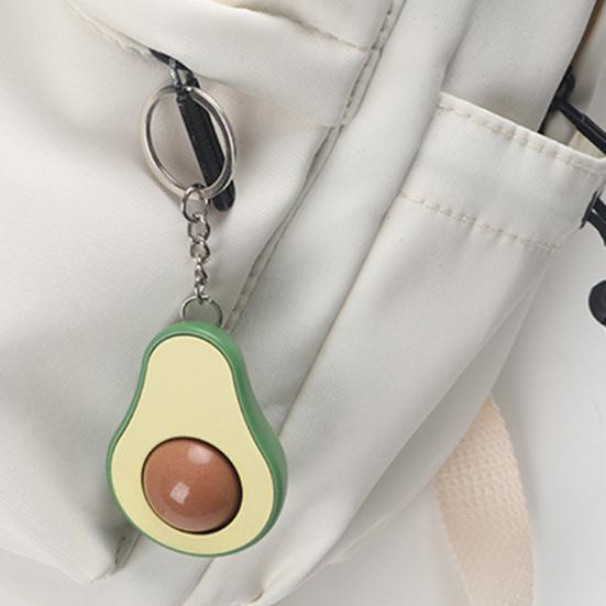 Avocado Keychain Fidget Toy with Rolling Ball Core Stress Relief Portable Fruit Roller Massage Bead Sensory Toy Keyring Pendant Kids Adults Gift