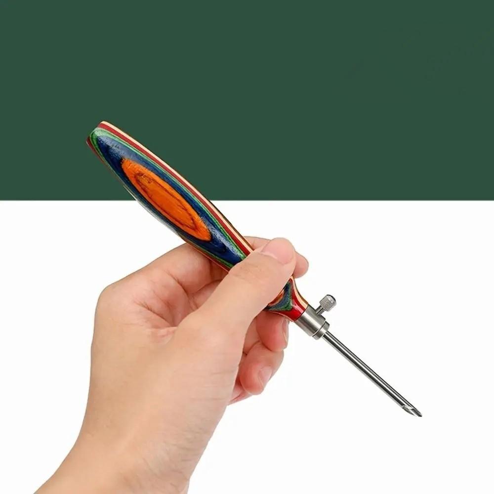 Wooden Handle Punch Needle Set 2.5mm/3.5mm/5mm Punch Stitching Kit  for Beginners