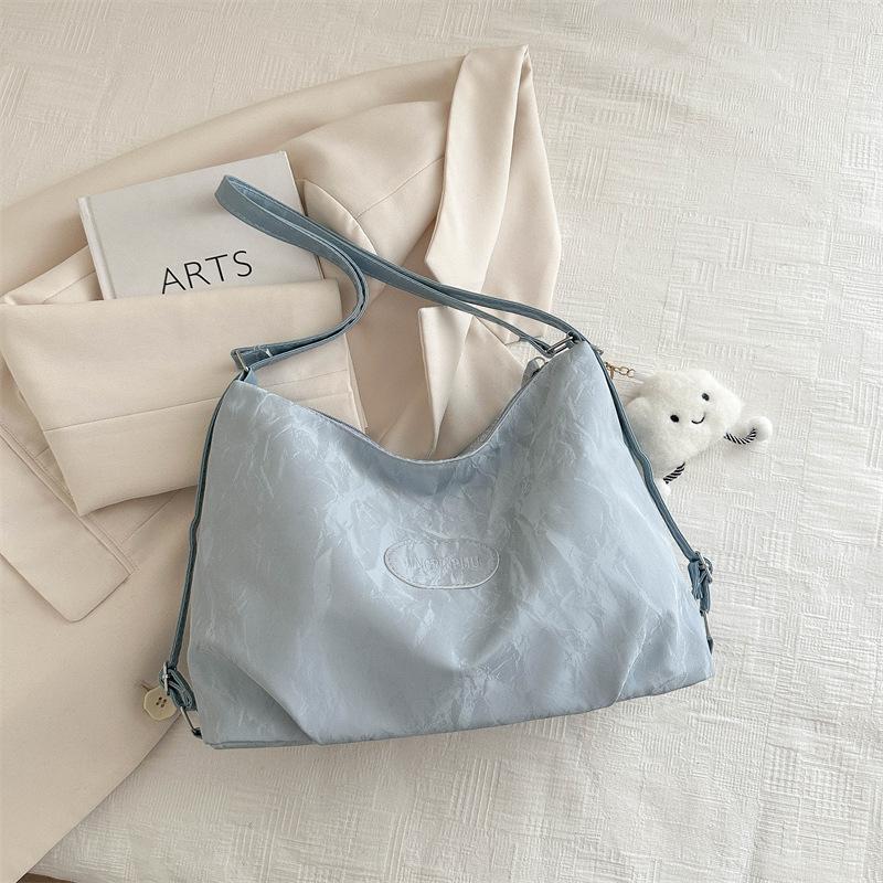 

2025 лето новая мода сумка через плечо сумка-тоут для поездок женская простая модная большая вместимость сумка через плечо женская Without pendant синий