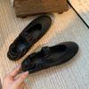 Sheepskin Version~ Mary Jane Shoes Women's New Ballet Shoes Women's Flat-bottomed Pleated Retro Versatile Shallow Mouth Single Shoes