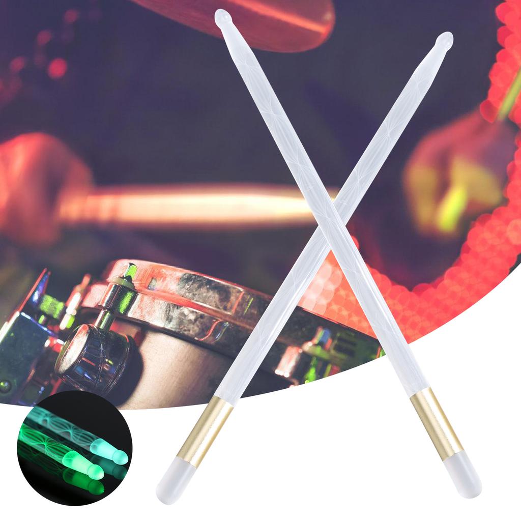 Portable 13 Color Glow Drumsticks 5A Acrylic Drum Stick Bright LED Light Up Drum Sticks Drum Accessories Easy to Use