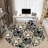1pc Leopard Pattern Office Round Area Rug, Indoor Mat Suitable For Office, Under Office Chairs Bedroom Living Room Home Decor, Room Deco 099