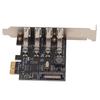 PCI E To USB 3.0 Expansion Card 5GB Transmission 4 Ports 15Pin Rear USB3.0 Expansion Card For