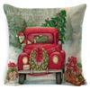 Pillow Cushion Cover Linen Santa Claus Pillow Cover Linen Material