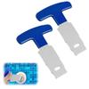 T-Handle Pool Plug Removal Tool Non-Slip Stainless Steel Return Fitting Remover for SPA Return Jet Plugs Nozzles Inlet Fittings