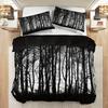 3pcs Black Tree Forest Duvet Cover Set Bedding Set Pillowcases No Filling High-Definition Print Queen King Size for Home Bedroom