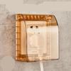Self-Adhesive 86 Type Wall Socket Waterproof Box Prevent Electric Shock Plastic Electric Plug Cover Safe Antifouling