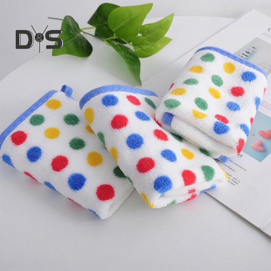 5Pcs Dish Towel Rainbow Dot Coral Velvet Rags Super Soft Absorbent Microfiber Towels Kitchen Drying Hands Tableware