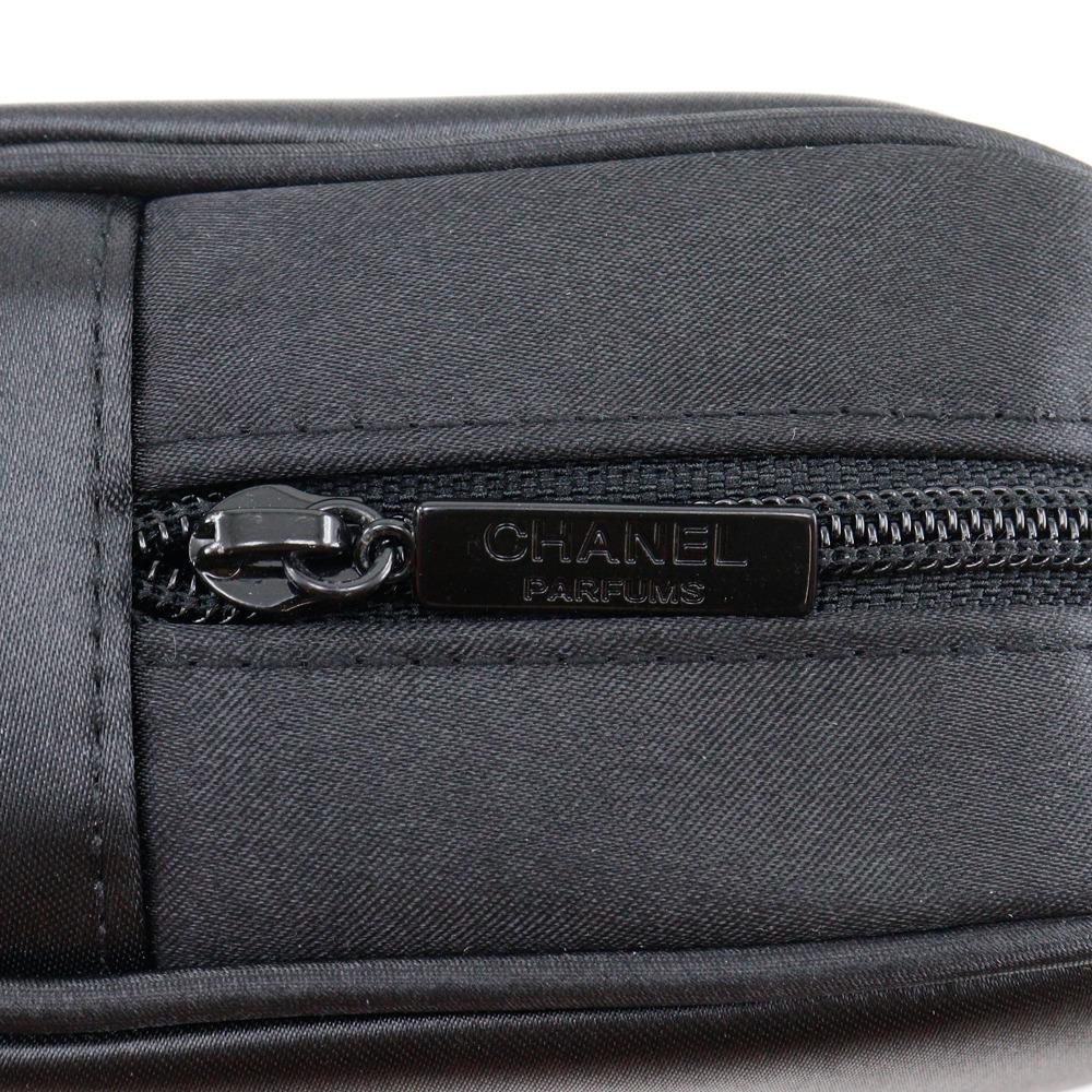 CHANEL Mademoiselle Pouch novelty black Nylon Women Used