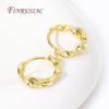 Women's Earring Hoops 18K Gold Plated Round Twist Earring Female Jewelry Accessories Small Ring Earrings